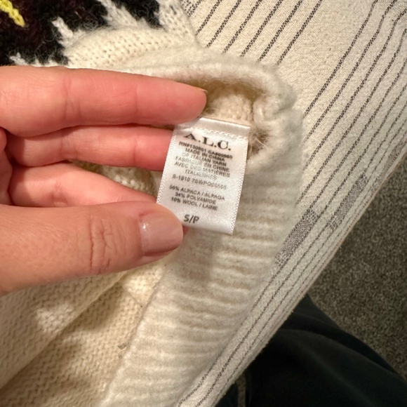 A.L.C. Badgley Alpaca Wool Blend Fair Isle Sweater - Size Small - Picture 6 of 10